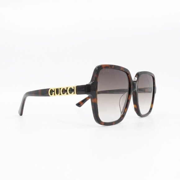 Gucci GG1189 Square Unisex Sunglasses Tortoise Brown OS - Picture 14 of 16